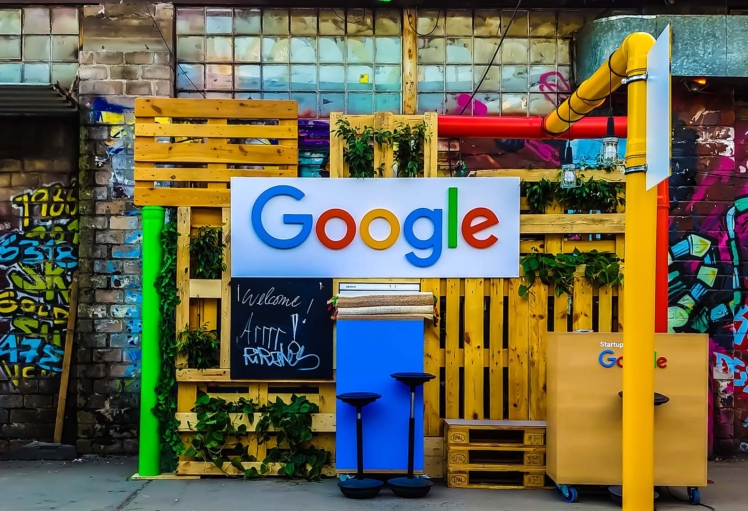 google sign with industrial surroundings